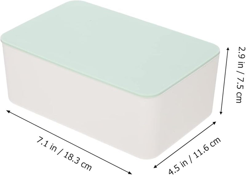 غطاء صندوق المناديل الأخضر المغلق حامل تخزين عملي لتصميم المناديل الأنيقة - Image 3